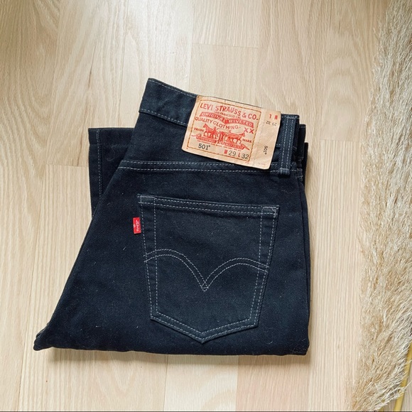 LEVI’S Vintage 501 | Black straight/wide leg denim - Picture 5 of 15